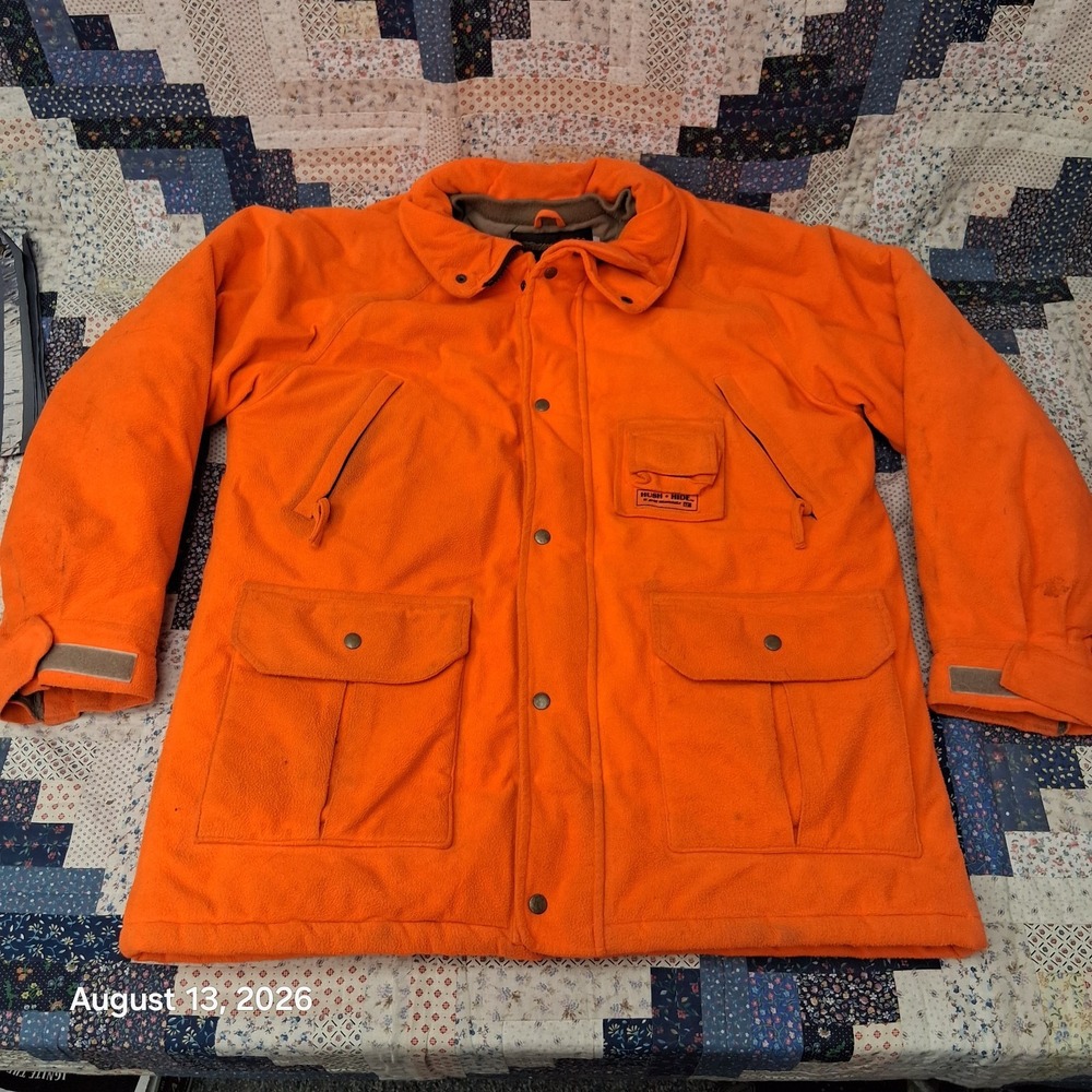 Gamehide Whisper Hush Hide Parka Mens Large Blaze Orange Waterproof Insulated